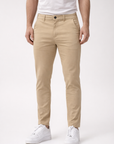 Slim fit chinos with button fastening