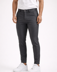 Slim fit chinos with button fastening