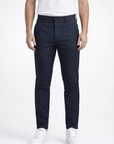 Slim fit chinos with button fastening