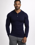 Long sleeve polo shirt slim fit