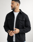 Button-up overshirt with chest pockets