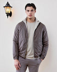 Zip jacket with stand collar