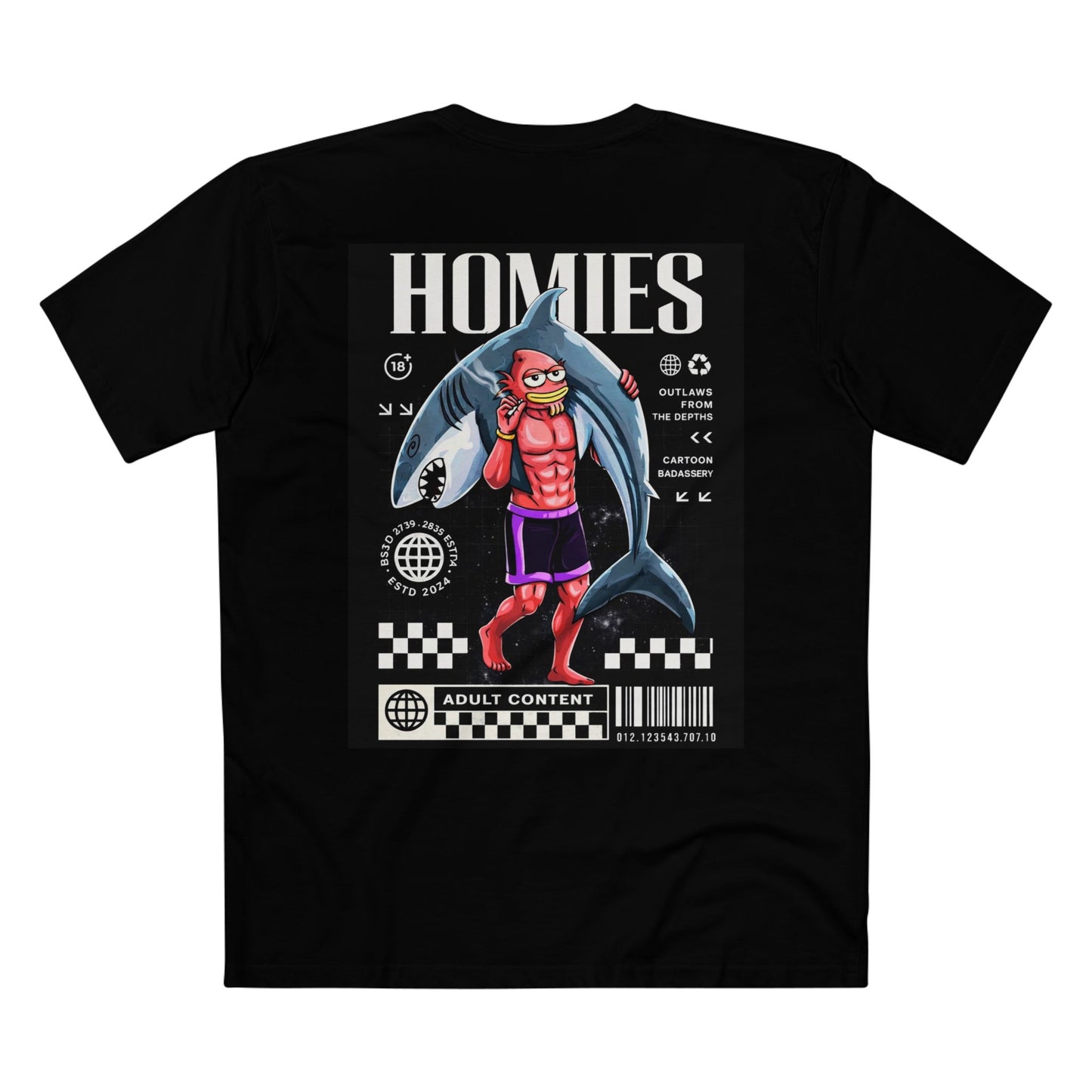 Homies Shark Outlaw T-Shirt – Black | Premium Streetwear