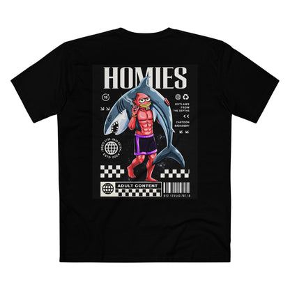 Homies Shark Outlaw T-Shirt – Black | Premium Streetwear