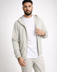 Hooded zip jacket and trousers set