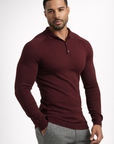 Long sleeve polo shirt slim fit