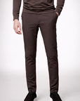 Slim fit trousers with clean waistband