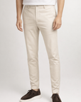 Slim fit trousers with clean waistband