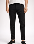 Slim fit trousers with clean waistband