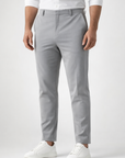 Slim fit trousers with cropped length