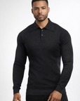 Long sleeve polo shirt slim fit