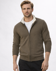 Zip cardigan with stand collar
