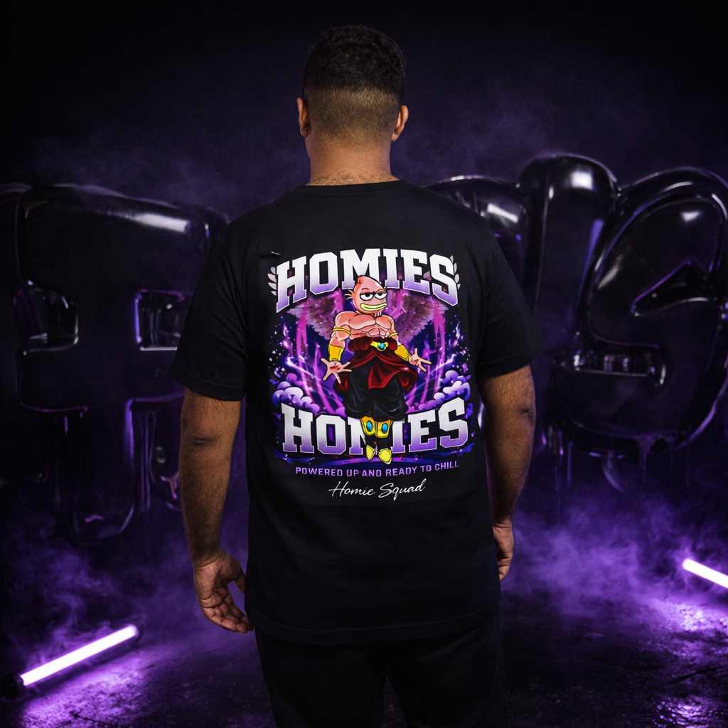 Homies Power Up T-Shirt – Black | Streetwear Edition