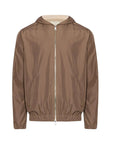 Hooded zip jacket with elastic cuffs