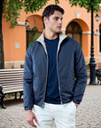 Zip jacket with stand collar
